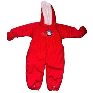 Bright Future 2 in 1 Pram Vintage 18 months snowsuit red JCPenney baby coat
